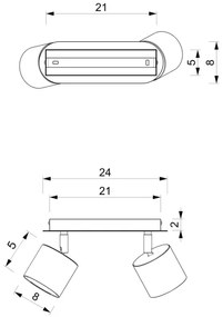 Spotlámpa DIXIE 2xGX53/11W/230V kék