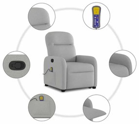 Álló masszázsfotel felhőszürke szövet