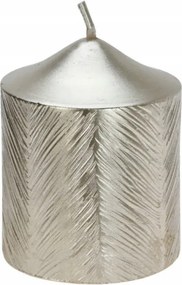 Dekoratív Arany Gyertya Metál Fényes Mintával 5X6 CM 13 H