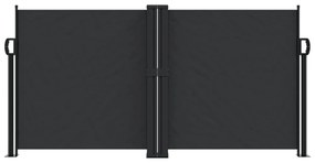 fekete behúzható oldalsó napellenző 120 x 1000 cm
