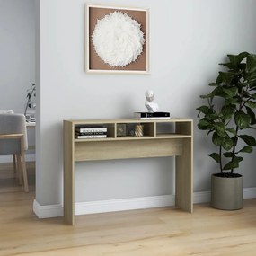 sonoma tölgy színű szerelt fa tálalóasztal 105 x 30 x 80 cm