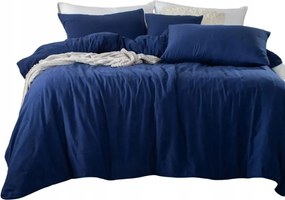 Dotta texturált dekoratív ágytakaró 160x220 zafír pöttyös hímzéssel