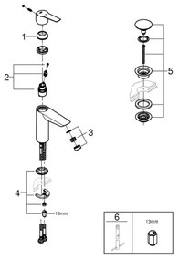 GROHE 23746002 - START mosdócsaptelep, M méret, fényes króm