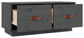 szürke tömör fenyőfa TV-szekrény 80 x 34 x 35 cm