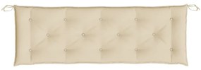 2 db bézs oxford szövet kerti padpárna 150 x 50 x 7 cm