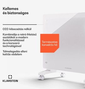 Klarstein Bornholm Smart 1500, konvektoros fűtőtest, 1500W, WiFi, LED, IP24