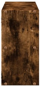 füstös tölgy színű szerelt fa fali polc 100 x 25 x 50 cm