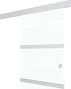 vidaXL ezüstszínű ESG üveg és alumínium tolóajtó 90 x 205 cm
