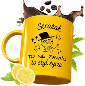 Prémium Arany Bögre Tűzoltónak Ajándék Nyomtatott Fotóval