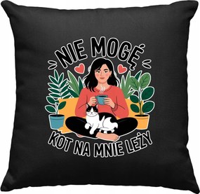 Macska párna rajtam fekszik mém 2 fekete