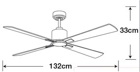 Lucci Air 210520 - AIRFUSION CLIMATE mennyezeti ventilátor fa/matt króm + DO