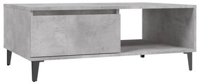 Betonszürke szerelt fa dohányzóasztal 90 x 60 x 35 cm