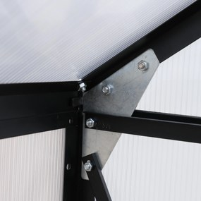 Furnigo Kerti üvegház 310x250x195 cm + alap - fekete