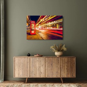 Kép - piros telefonfülke (90x60 cm)
