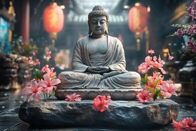 Vászonkép Canvas Vallás Buddhizmus Szobor Buddha Templom 120x80