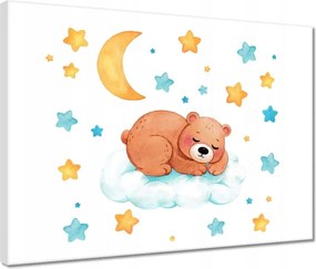 Vászonkép 40x30 Aranyos mackó elment aludni