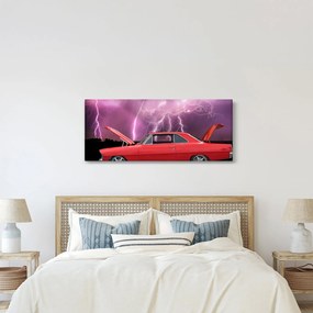 Piros autó képe (120x50 cm)