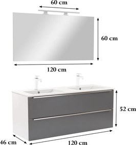 Vario Trim 120 Fürdőszoba komplett szekrény