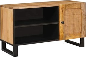 vidaXL TV szekrény tárolóval Barna 80 x 33 x 46 cm Tömör Mangófát