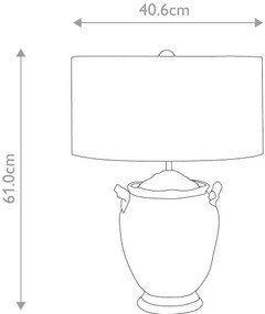 Flambeau FB-JACKSON-TL - Asztali lámpa JACKSON 1xE27/60W/230V