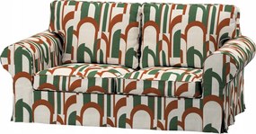 Ektorp 2 személyes kinyitható kanapé huzat, Ikea zöld