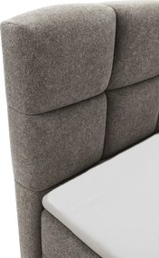 Boxspring ágy, 160x200, barnásszürke taupe, ALMA