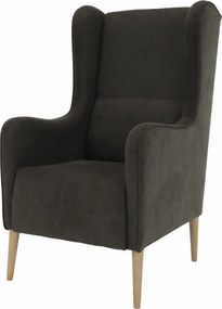 Kényelmes fotel, barna/bükk, BREDLY