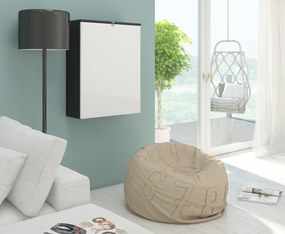 Számítógépasztal Harby fekete + fényes fehér. 780205