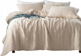 Dekoratív ágytakaró muszlin szerkezet Stella 240x260 bézs hímzéssel