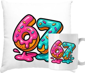 Bögre és párna szett Six Seven 67 Ajándék Gyerekeknek