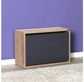 Adore Furniture Cipősszekrény 42x60 cm barna/antracit AD0114