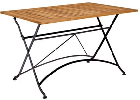 PARKLIFE összecsukható asztal natúr-fekete, 130x80cm