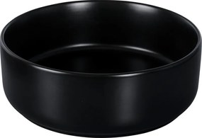 Eros SIMPLE 8 - PULTRA ültethető - Top Counter - porcelán mosdó - MATT FEKETE - 36 x 36 x 13 cm
