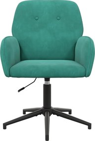 vidaXL Forgós Íróasztali Székek 2 db 54 x 55 x 90 cm Türkiz Bársony