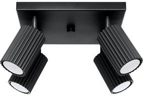 Sollux SL.1583 - Spotlámpa KARBON 4xGU10/10W/230V fekete
