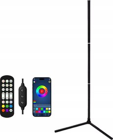 Álló Sarok lámpa Álló éjszakai Rgb Szivárvány hatás 3D Távirányító Alkalmazás