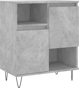 vidaXL betonszürke szerelt fa tálalószekrény 60 x 35 x 70 cm