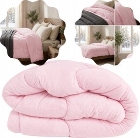 Téli paplan 180x200cm Polár Rózsaszín Antiallergén Egész Éves