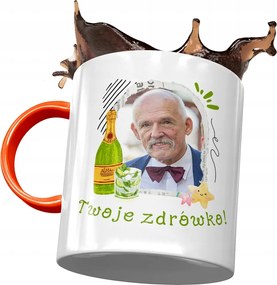 Narancssárga Janusz Corwin Mikke bögre Ajándék Nyomtatott Fotóval