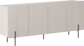 Malmi négyajtós komód 200 cm - kasmír / fekete lábak