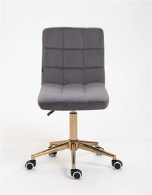 HR7009K Grafit modern velúr szék arany lábbal