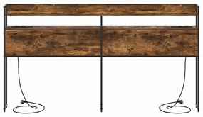 Fejtámla LED -es lámpákkal Füstölt tölgy 180 cm Faanyag