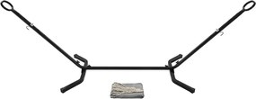 Kerti függőágy 300x90x95 cm, szövet, szürke, AZL-E1201 GREY