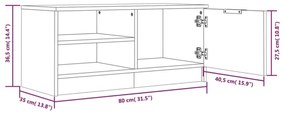betonszürke szerelt fa TV-szekrény 80x35x36,5 cm