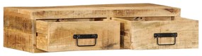 tömör nyers mangófa falra szerelhető TV-szekrény 80x30x19 cm
