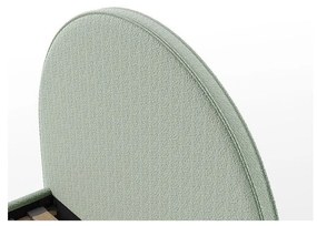 Zöld kárpitozott ágyneműtartós franciaágy ágyráccsal 140x200 cm Moon – Vipack