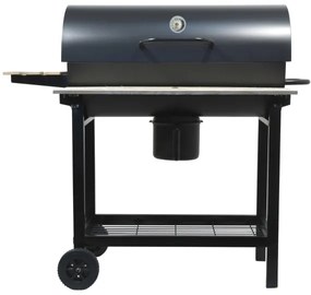 Faszenes grillsütő fekete/fa