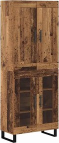 vidaXL Magasfiú Öreg fa 69,5 x 34 x 180 cm Faanyag