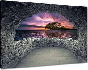 Våszonkép 90x60 GyönyörƱ lila tåjkép