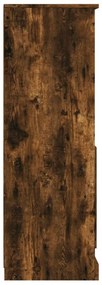 füstös tölgy színű szerelt fa magasszekrény 36x35,5x103,5 cm